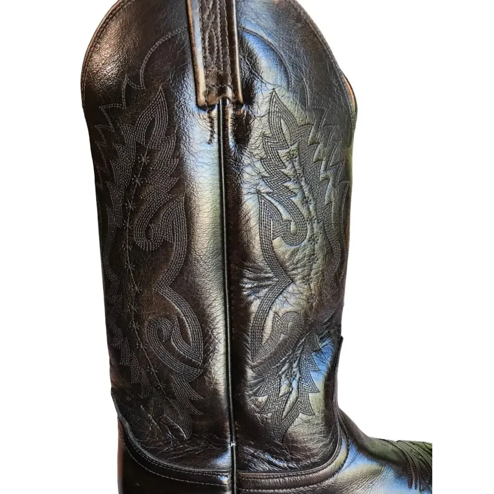 Nacona Mens Dark Walnut Imperial Calf Western Boots size 10 D
